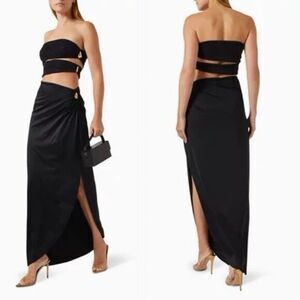 BAOBAB Isla Cutout Maxi Skirt in Lycra Size Large